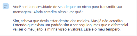 Feedback sobre adequação ao nicho